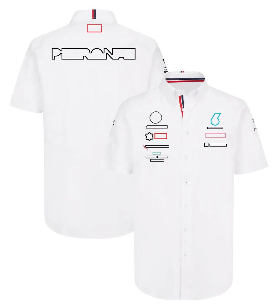 

2022 summer lapel polo shirt long sleeve formula one team logo clothing custom f1 fan shirt oversized