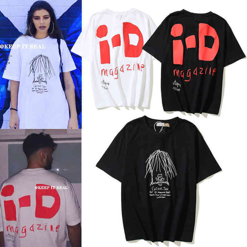 

I-D x utopistee sketch portrait TS hip hop fashion three-dimensional foam Short Sve T, 3241 black