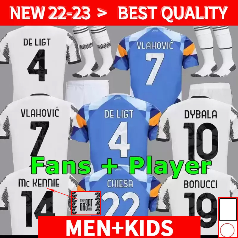 

adults kids kit set 22 23 VLAHOVIC player version soccer jerseys 2022 2023 DYBALA MORATA CHIESA McKENNIE LOCATELLI Top football shirts chiellini 4th socks, 2122 4th