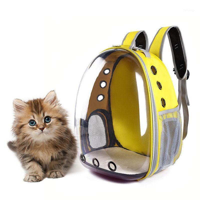 

Backpack Cat Carrier Bag Breathable Transparent Puppy Cats Box Cage Small Dog Pet Travel Hand Space, Black
