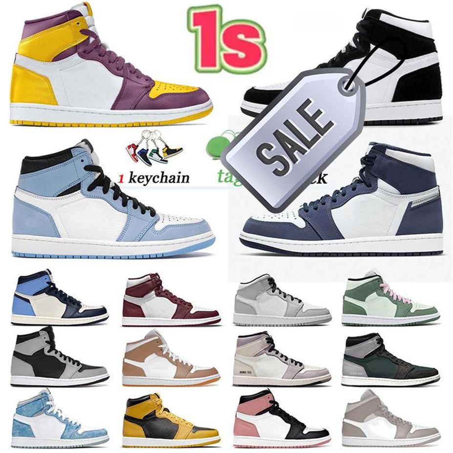Jorden1s Jumpman 1 Chaussures de basket-ball og 1s Sneakers sportifs High Element Gore Tex Midnight Navy Designer Shoe University Original Bl290Z