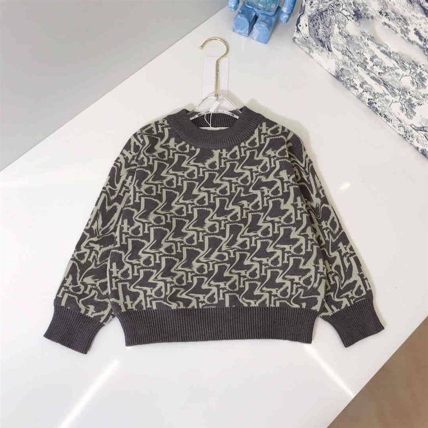 D small high collar Children's sweater knitted cashmere Wool yarn crew neck sweater sweaters high-end kids clothing boys swea289G