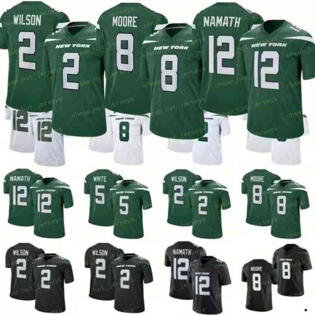 

1 Sauce Gardner New York''Jets''Mens 2 Zach Wilson 8 Elijah Moore 5 Garrett Wilson 11 Jermaine Johnson II Jersey Joe Namath C.J. Mosley Alijah Vera-Tucker, Men