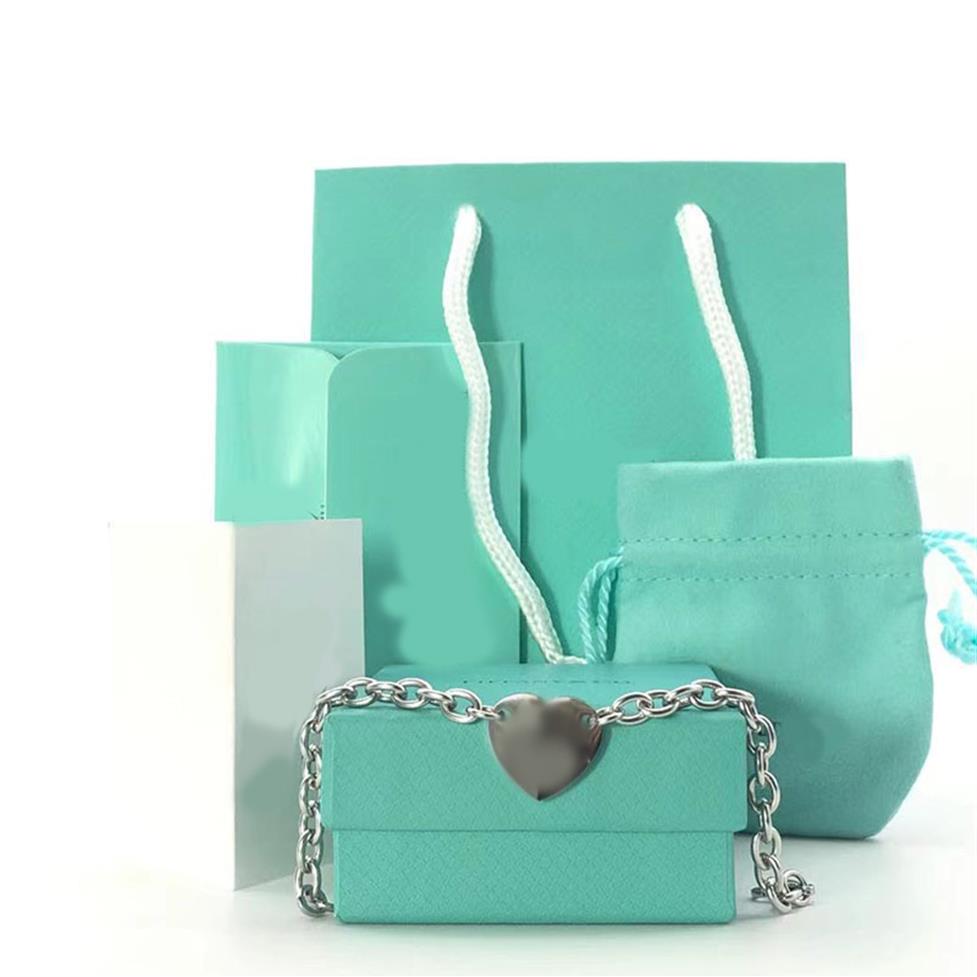 

19mm heart bracelet women stainless steel fashion chain on hand 19mm heart round A set of packaging couple jewelry Gift for Access285B