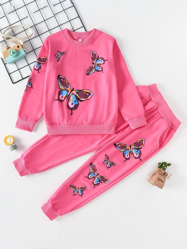 

Girls Sweatshirt & Sweatpants SHE, Pink