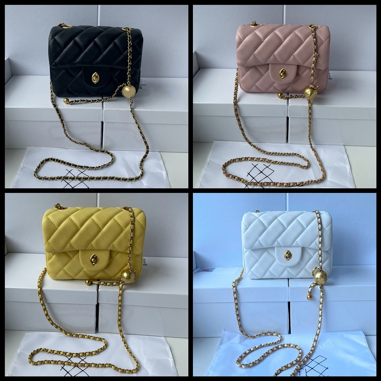 

Designer Shoulder Bags HandBags Flap Pocket Real Leather Bag Purse Single Zipper Wallets Women Tote Lady Plaid Purses Duffle Luggage by fenhongbag 08, Box