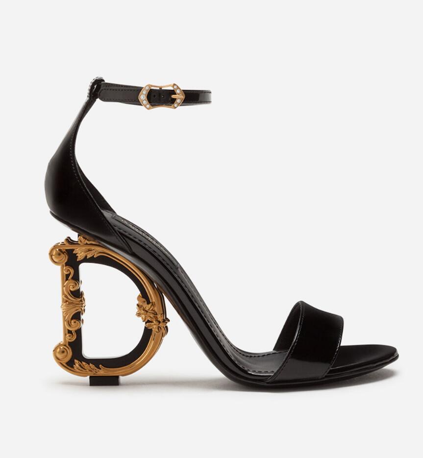 

Perfect Summer Keira sandals shoes women soft nappa leather barocco-heel Sandalias baroque Party Wedding Bridal lady sexy pumps