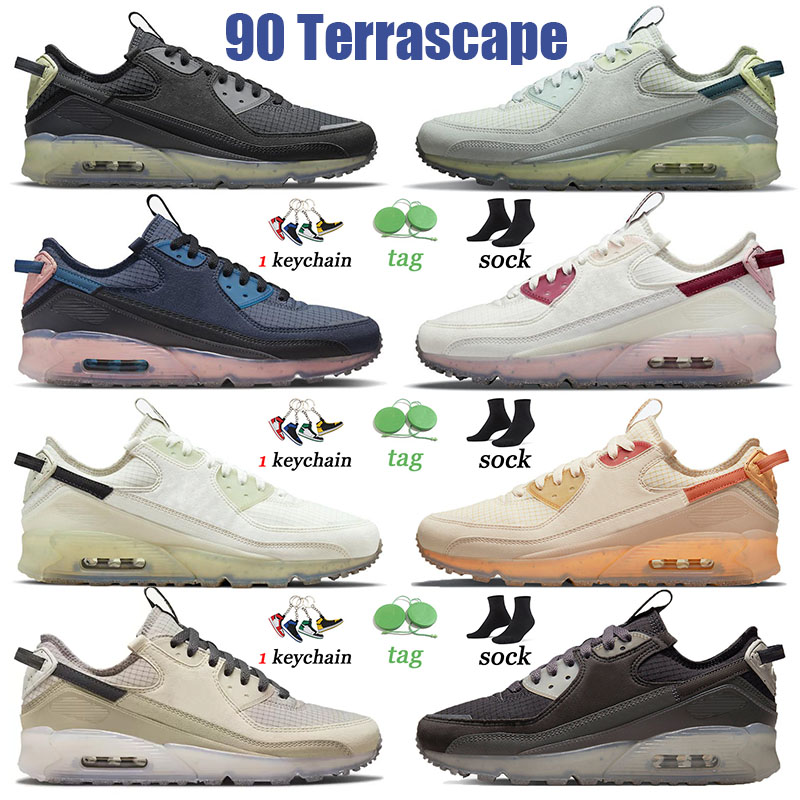 

High quality 90 Terrascape Running Shoes for Men Women Trainers Sports Sneakers Anthracite Dark Teal Green Obsidian Pomegranate Sail Light Bone Rattan Thunder Grey, 40-45 dark teal green