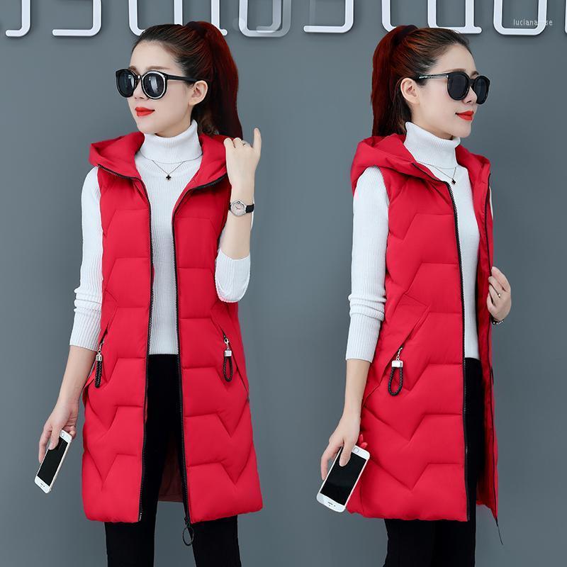 

Women's Vests Women Long Vest Coat Casual Thick Warm Autumn Sleeveless Waistcoat Female Cotton Padded Jacket Plus Size Luci22, Yellow