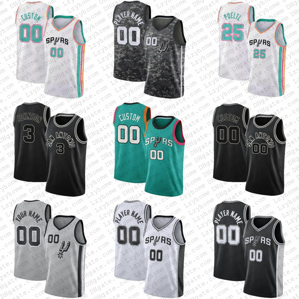 

24 Devin Vassell San Manu Antonio 20 Ginobili Spur Custom Basketball Jerseys Keldon Johnson Tim 21 Duncan Tony 9 Parker Jakob Poeltl 2022 2023 City Sochan Edition, Mens