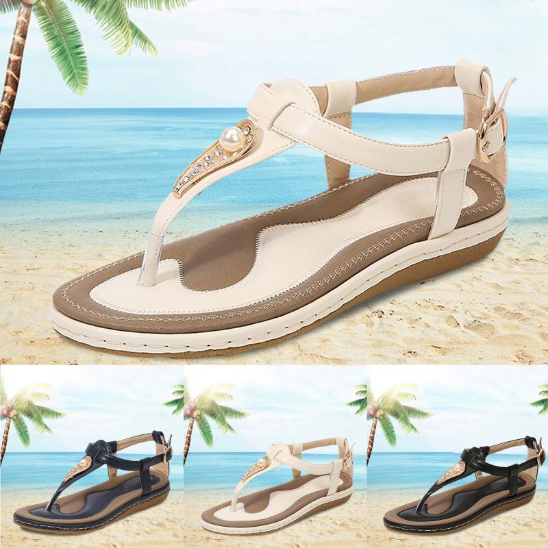 

Sandals Women's Shoes Flat Wedges Fashion Buckle Strap Summer Casual Flip Flops Slippers Chaussure Femme #40, Bg