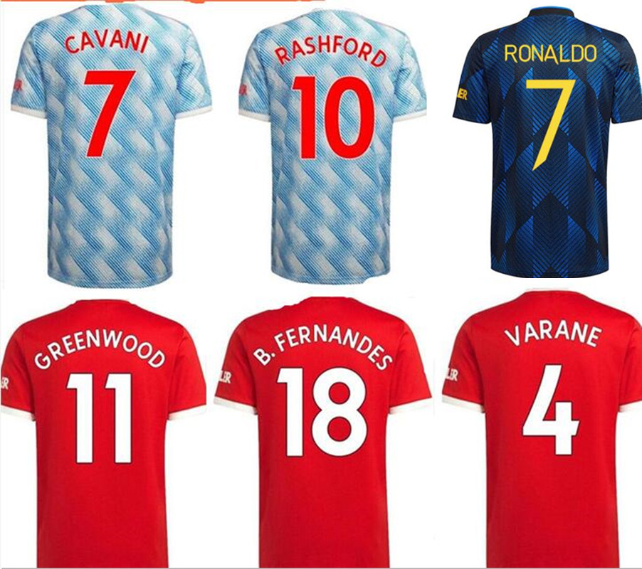 

SANCHO 21 22 men soccer jerseys RASHFORD POGBA 2021 2022 football shirt B. FERNANDES