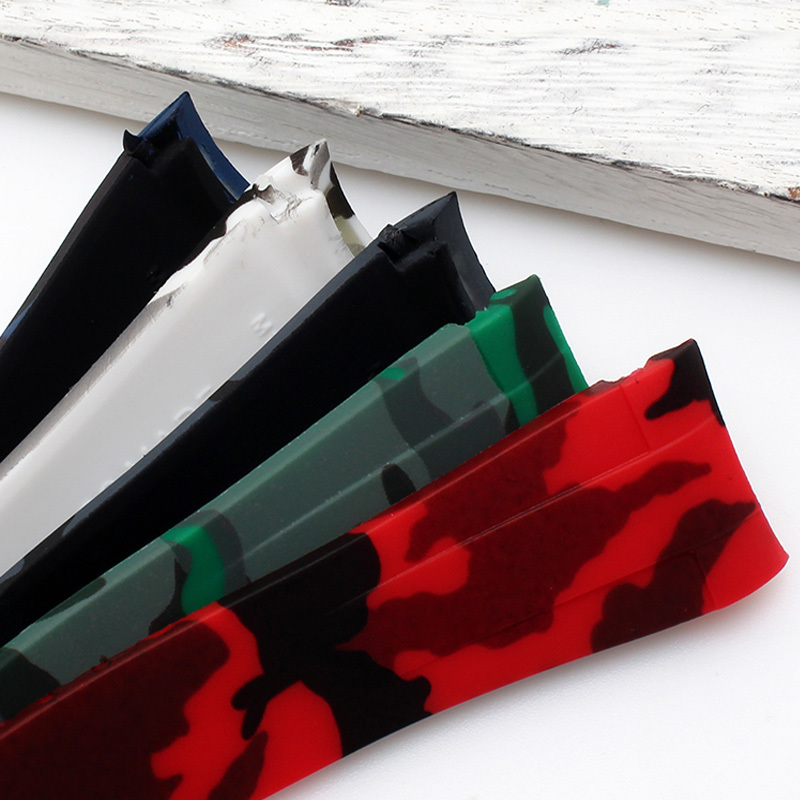 

wholesale price for old customers rubber watch strap waterproof silicone wristband bracelet camouflage color rolex watchband 220527