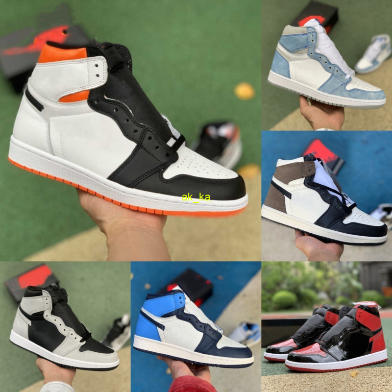

Electro Orange 1 1s High Basketball Shoes Mens Women Jorden Jumpman Shadow 2.0 Candy Bred Patent Unc Toe Hyper Royal OG Bio Hack Black Toe