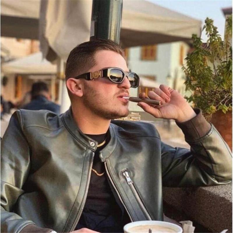 

Sunglasses Black Foreign Trade Women Cross-border Fashion Men Personality Polygonal Glasses Brand Sunshade Mirror