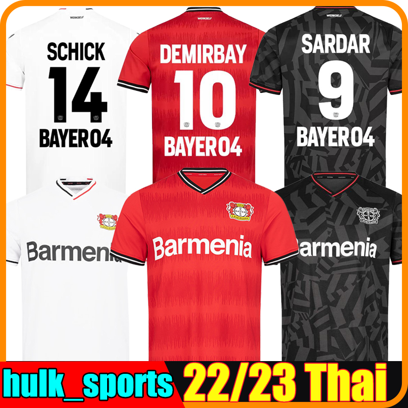 

22/23 Bayer 04 Leverkusen Soccer Jerseys 3rd DEMIRBAY WIRTZ BAKKER Football Shirt 2022 2023 BAILEY SCHICK PAULO CH Aranguiz DIABY home away third men kids kit uniforms, 22-23 home kids