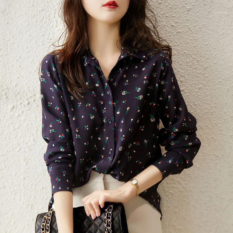 

Blouse Women Shirt Long Sleeve Elegant Ladies Casual Blouses Spring Autumn Streetwear Clothing Women' & Shirts, Blue