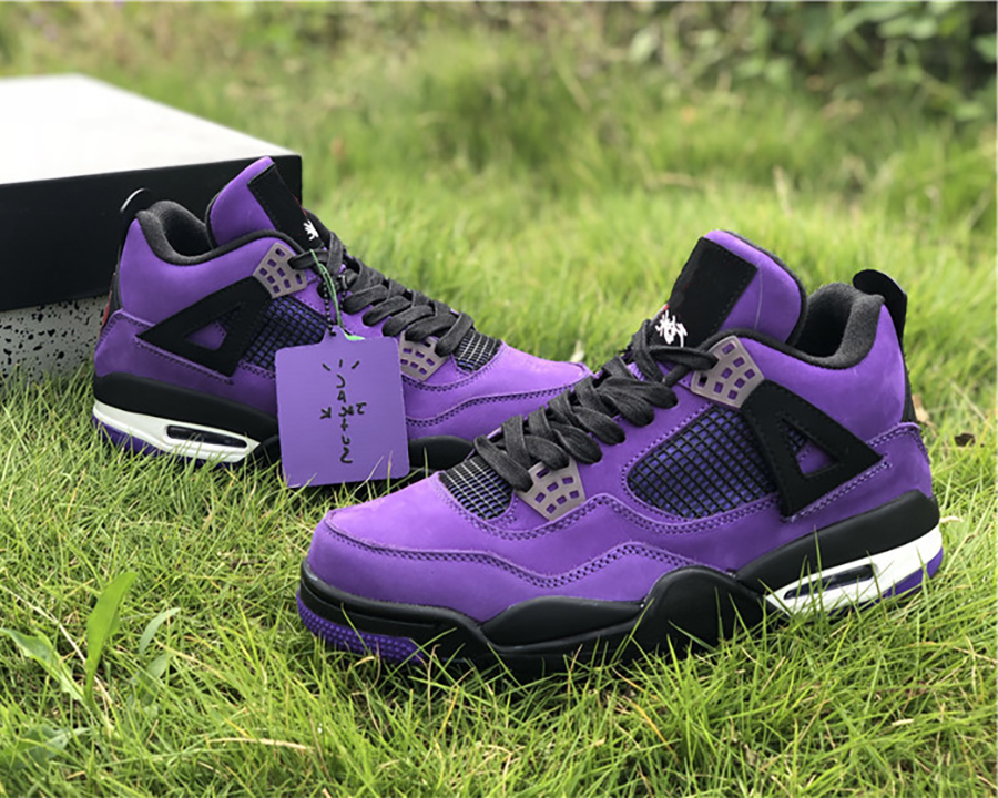 

Shoes Mens Basketball Black Purple Men Woman TS Cactus Jack x Jumpman 4 4s running trainers sport Sneaker, #1