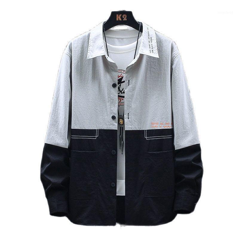 

Men's Casual Shirts Men Shirt Jacket 2022 Fashion Brand Male Loose Long Sleeve Tops Mens Streetwear Fashions Clothes -4XL, White