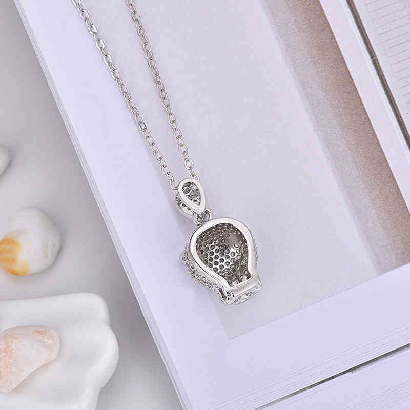 

designer Compare with the original CSales of 925 Silver Plated Platinum Diamond Pendant New leopard head Necklace domineering personality pendant jewelry