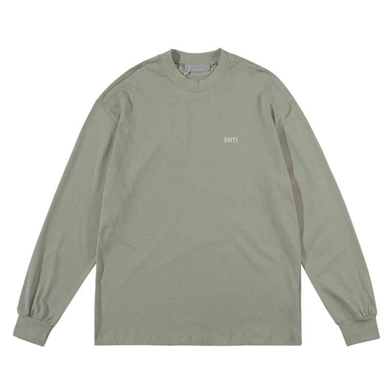 

2022 Spring Summer USA Flocking Little Logo Print T shirt Tee High Quality Simple Design Long Sleeve Women Mens Fashion Tshirts, Seafoam green