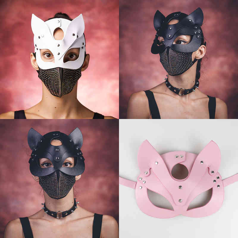 

Nxy Bondage Bdsm Erotic Leather Fox Mask Cosplay Fantasy Fetish Adult 18 Sex Toys for Woman Couples Games Flirting Store Bar Party 220419