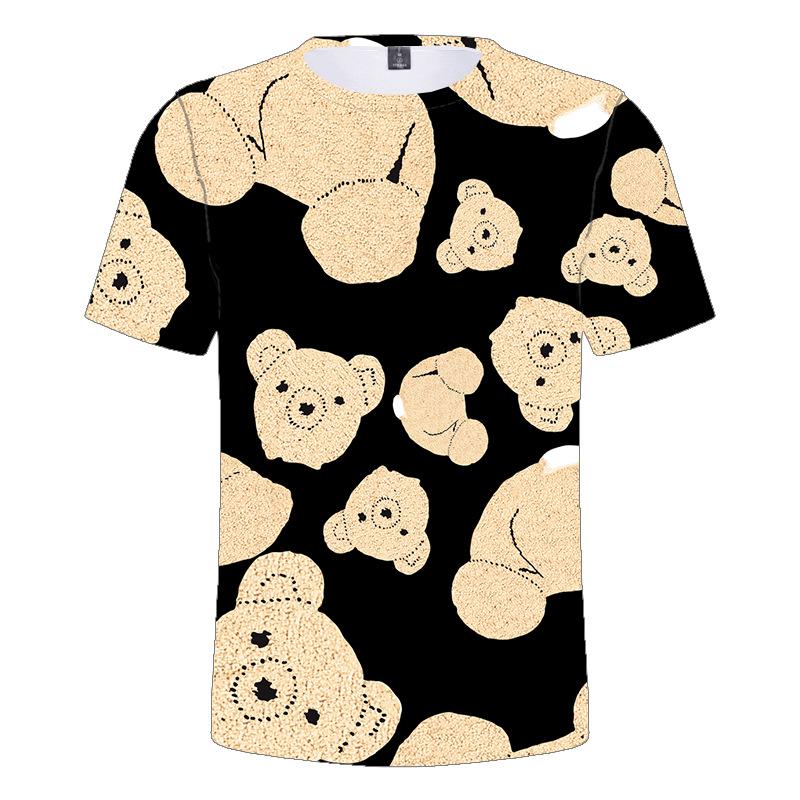 

T-shirts Summer Kids Boys Cartoon Bear 3d Print Cosplay Casual For Girls Christmas Tops Tees Children ClothingT-shirts, 8048