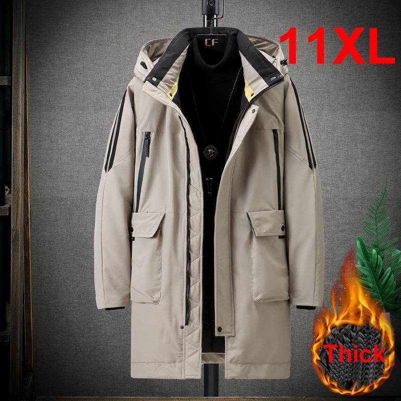 

Men's Down & Parkas Plus Size 11XL 10XL Winter Thick Jackets Men Fashion Parka Warm Long Jacket Coats Male Outdoor Outerwear Big CoatMen's, Khaki