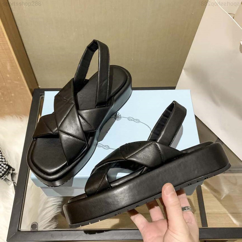 

The New Designer Slides New Super Hot Woman Shoe Summer Sandals Luxury Designer Sandal Leather Wedge Lady Shoes with Box 04 Leather with box, #3