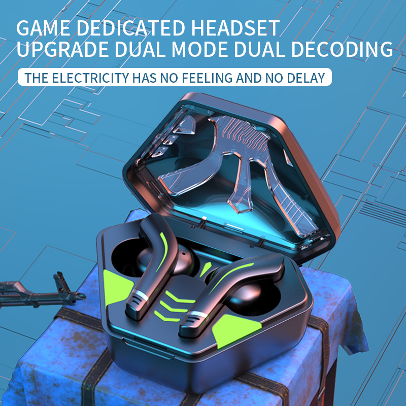 

Wireless Earphone earphones Chip Transparency Metal Rename GPS With Mic Wireless Charging Bluetooth Headphones Low Latency long battery life, White