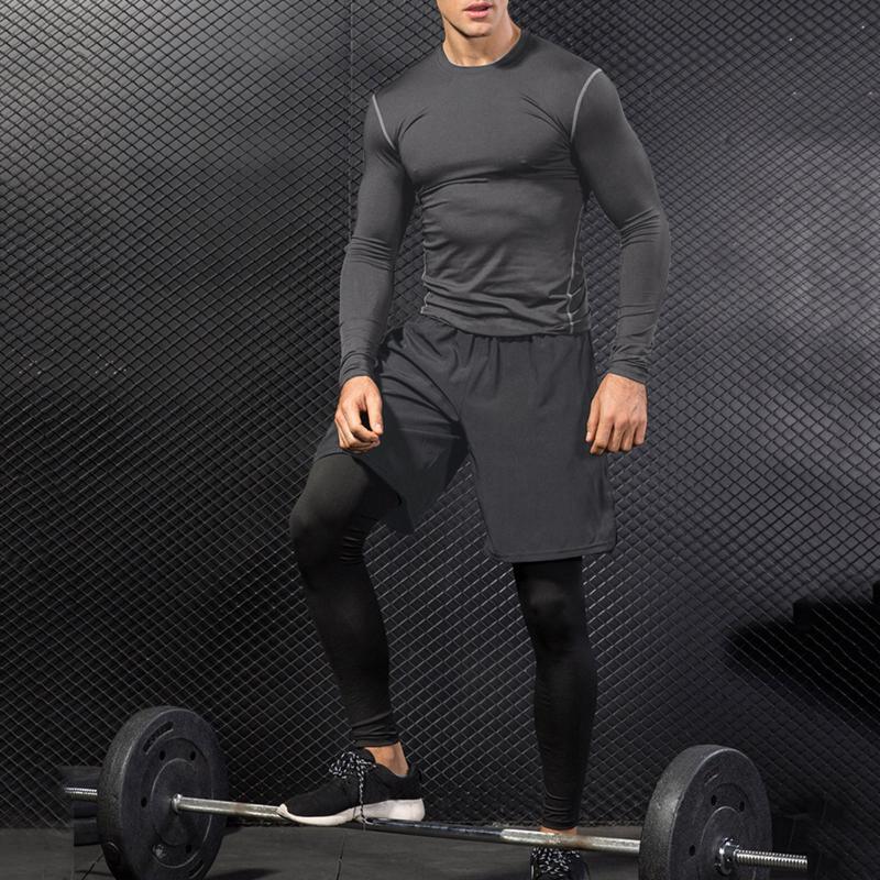 

Men's Tracksuits Mens Old Fashioned Suits Sports Fitness Drying Suit Long Sleeve Fast Neck O Men's Elastic Pants 3 Piece Pin Stripe MenM, Navy