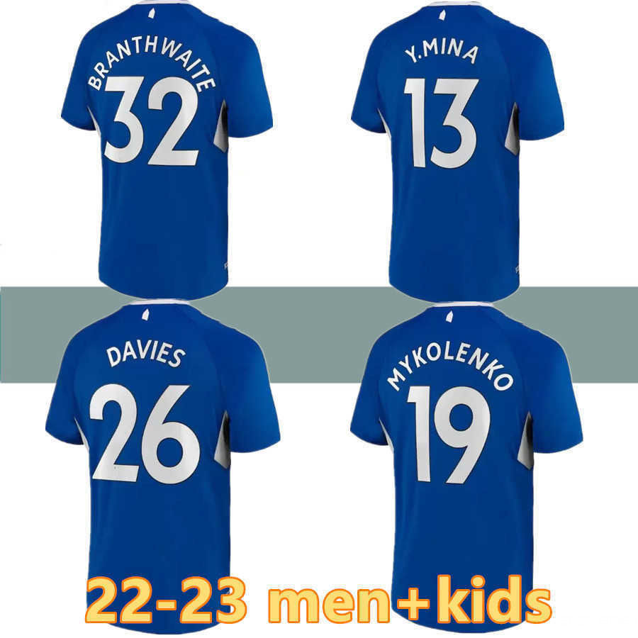 22 23 Everton home soccer jerseys CALVERT-LEWIN GRAY TOWNSEND DOUCOURE Y.MINA HOLGATE MYKOLENKO GORDON 2022 2023 Away black third football-image-776459417
