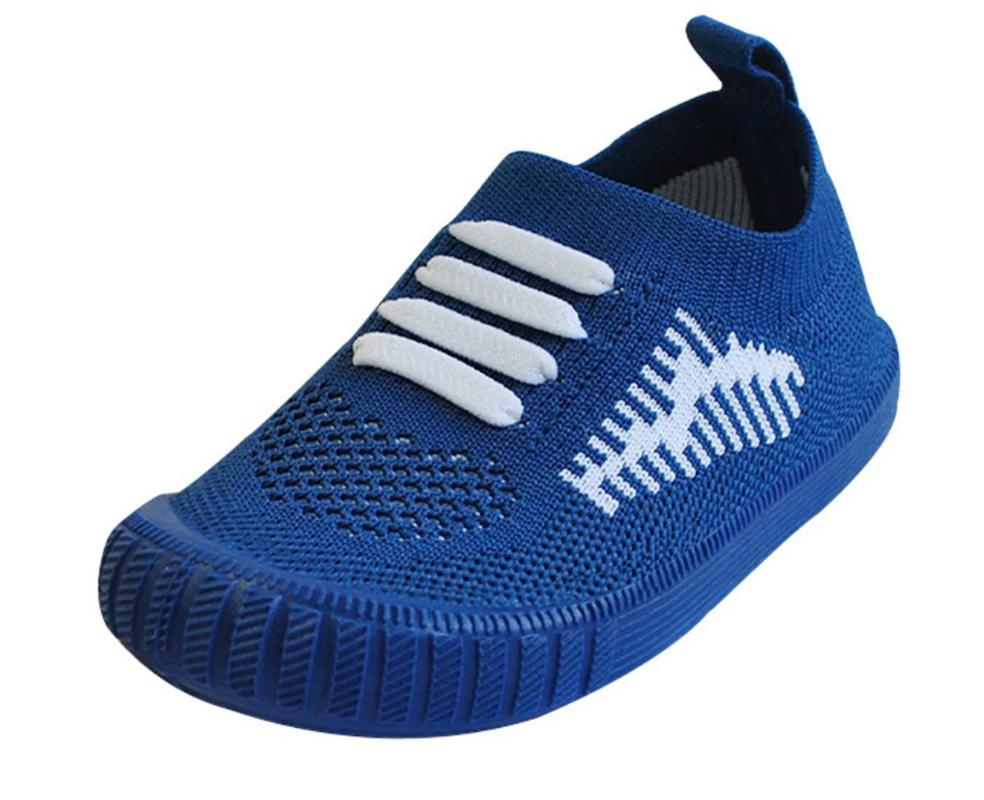 

Athletic & Outdoor Kids Shoes Knit Fabric Barefoot Boys Sneakers Fish Bone Slip On Wide Toe Girls Casual Nonslip Soft Sole Children SandQ Ba, Black
