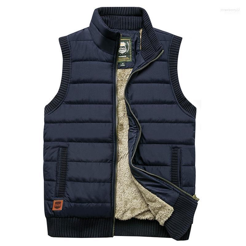

Men's Vests Large Size -5XL Autumn Winter Vest Men Military Casual Wool Liner Keep Warm Tactical Sleeveless Jacket Chaleco Hombre Stra22, Black