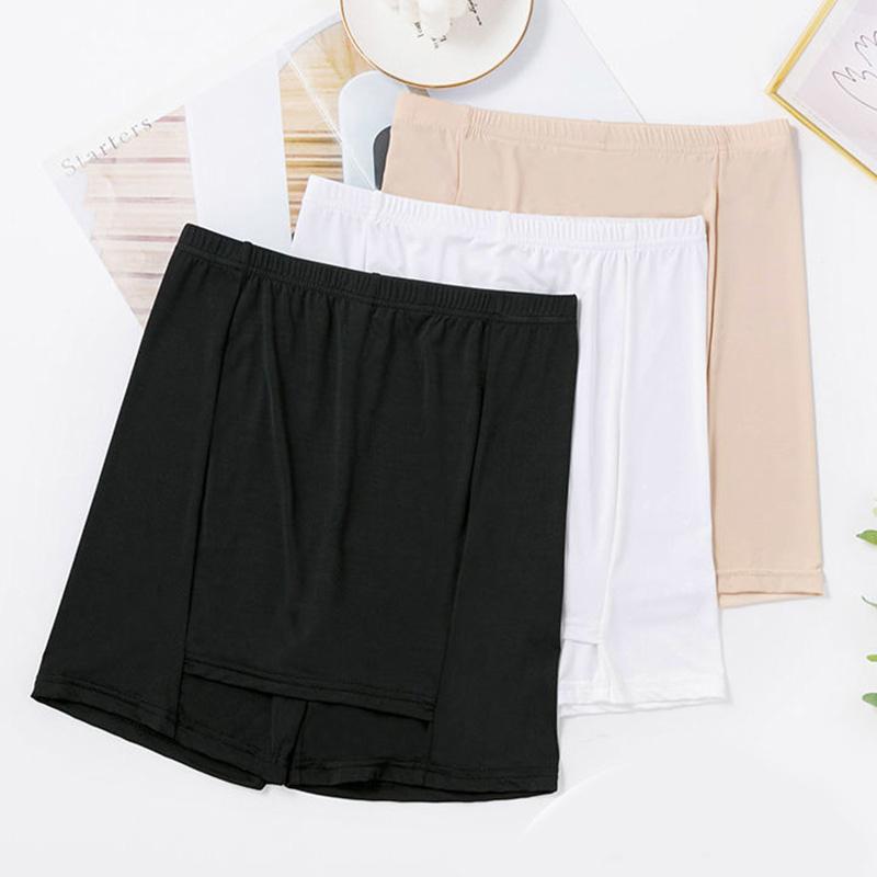 

Women's Panties High Waist Women Safety Pants Ice Silk Boxers Sliming Fit Summer Shorts Seamless Double Layer Underwear QuailtyWomen's, Nude