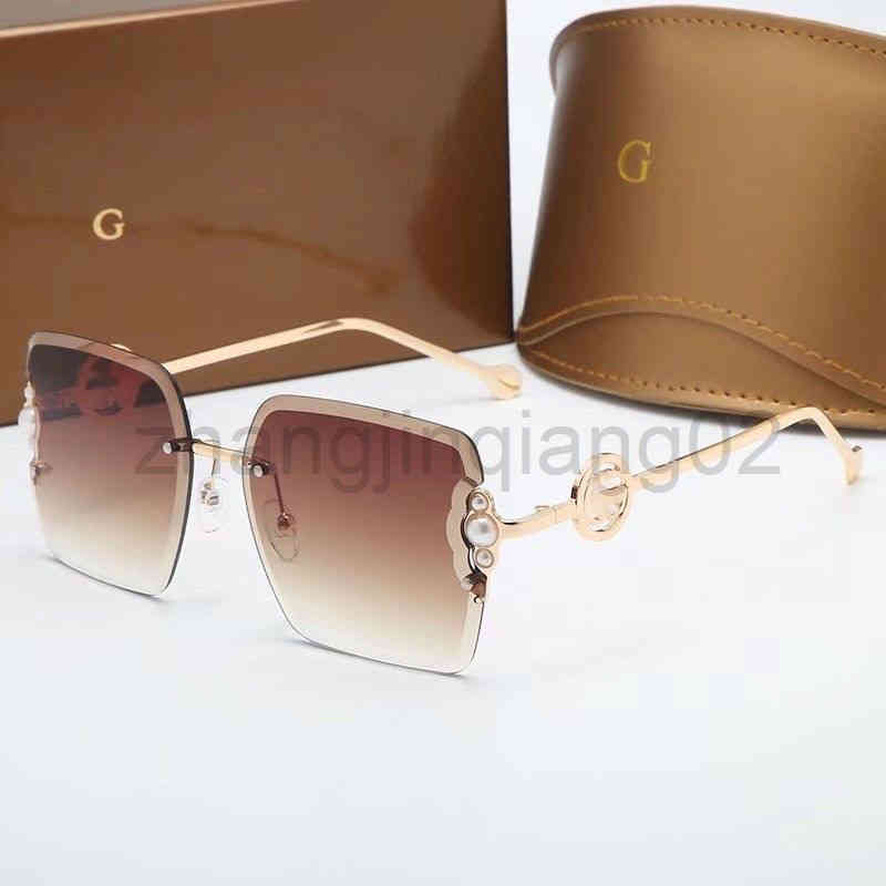

Designer Gg CC Sunglass Cycle Luxurious Fashion Woman Mens New Trend Frameless Square Womens Sunglasses Elegant Ocean Glasses