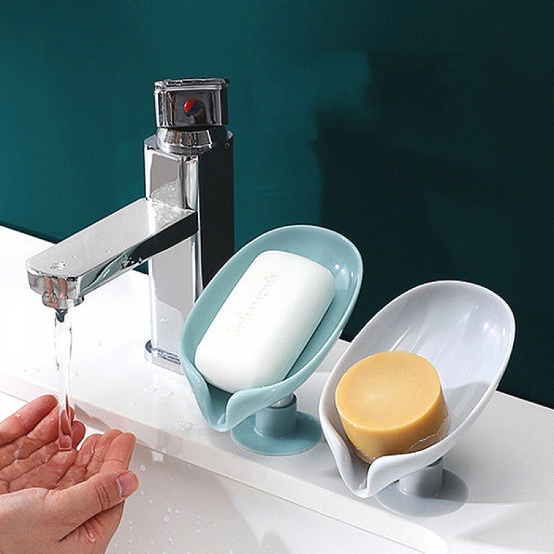 

Leaf Shape Soap Dishes Box Drain Soaps Holder Boxes Bathroom Shower Holders Sponge Storage Plate Tray Bathroom Supplies H1, As show