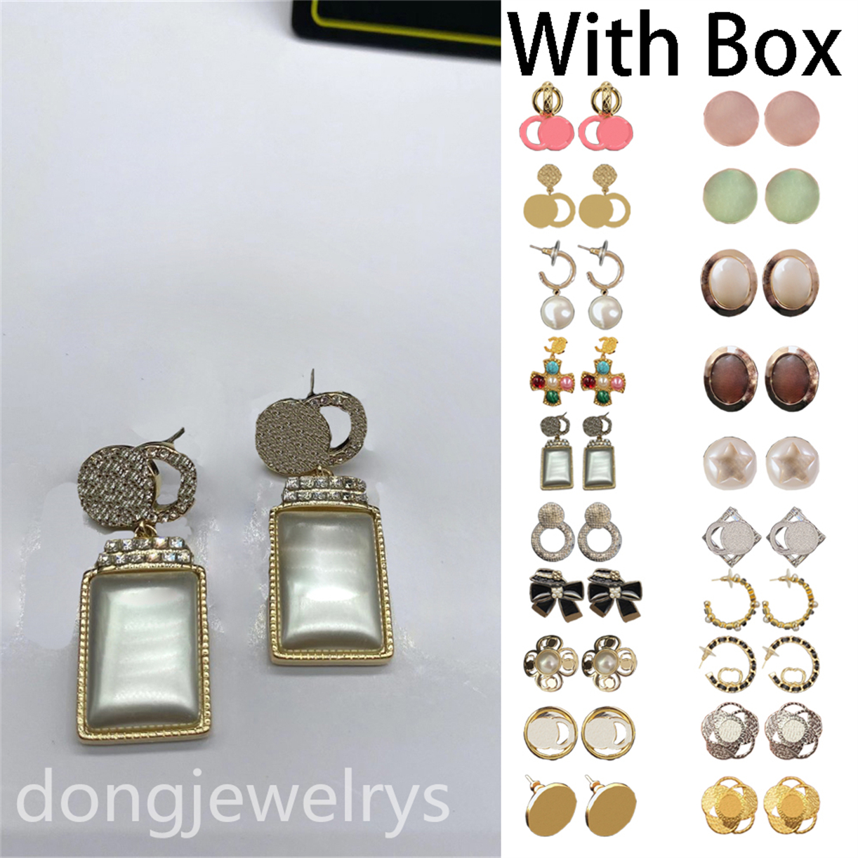 

Pearl Full Diamond Earrings Creative Elegant Style Designer Earring Vintage Creative Circle Stud Fashionable Exaggerated Earings Dongjewelrys