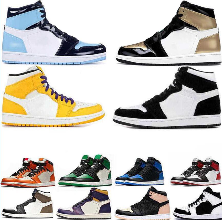 

2022 Jumpman 1 1s Mens Basketball Shoes Obsidian Unc University Blue Hyper Royal Silver Toe Dark Mocha Chicago Sneakers, 11