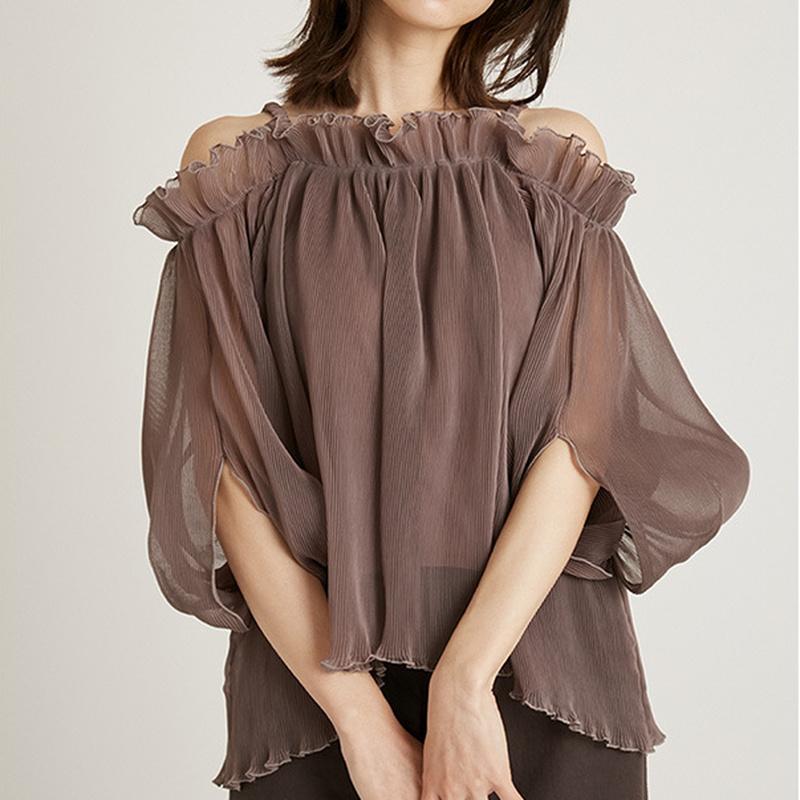 

Women's Blouses & Shirts Sexy Chic Off Shoulder Blusas Mujer Japan Style Edible Tree Slash Neck Women Summer Sweet Elegant TopsWomen's Women, White
