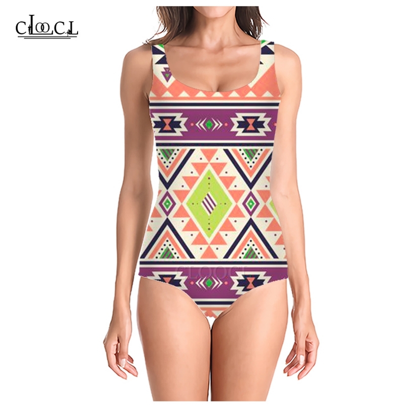 

est Fashion Bohemian Tribal Totem 3D Print Girls Onepiece Swimsuit Sleeveless Slim Sexy Women Beach Swimwear 220617, One-piece swimsuit
