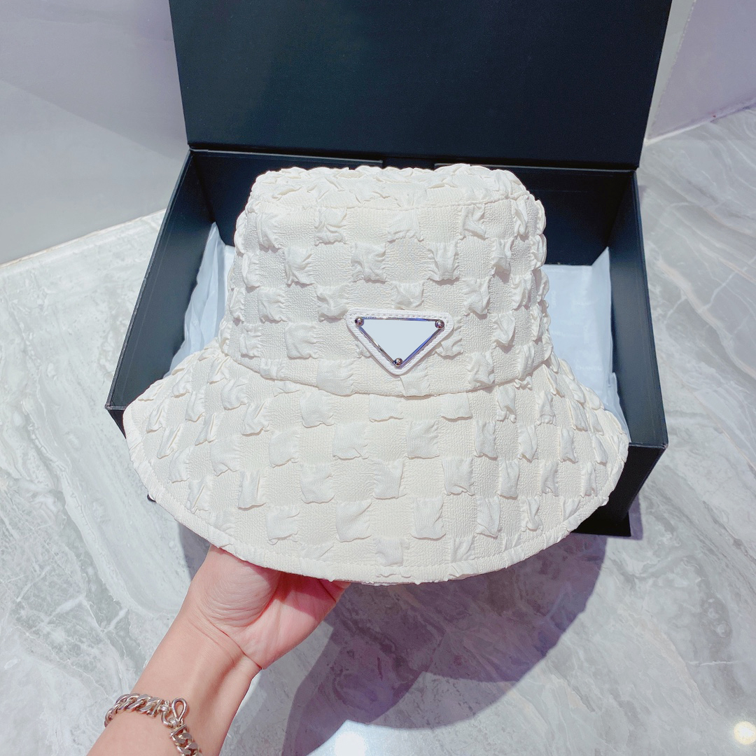 

New Metal Triangle Ball Caps Women Sports Fisherman Hats Men Spring Summer Bucket Hat Sunshade Caps, Black