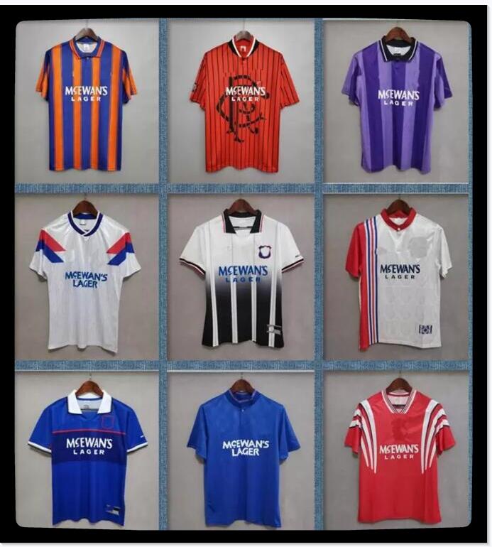 

Glasgow Rangers Retro soccer jerseys GASCOIGNE 1982 1984 82 83 84 86 87 90 92 93 94 95 96 97 99 2001 02 03 MCCOIST ALBERTZ Classic vintage jersey football shirt men, As pic