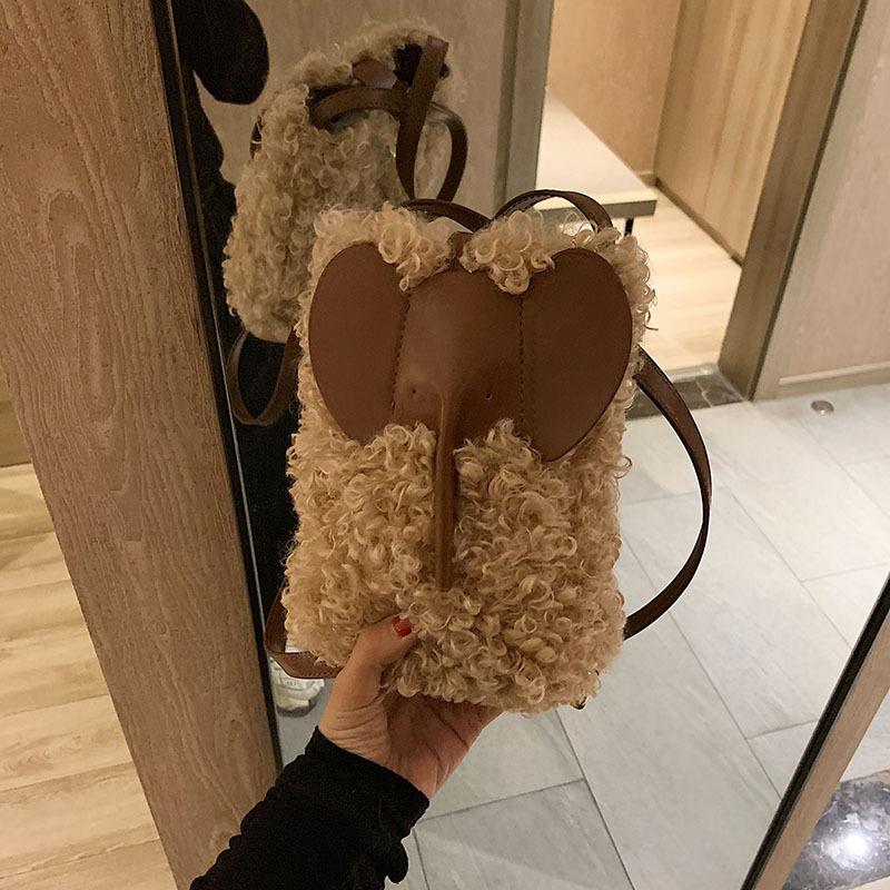 

Evening Bags Autumn And Winter All-match Small Bag Female 2022 Western Style Net Red Shoulder Furry Womens Fashionable Messenger, Pink