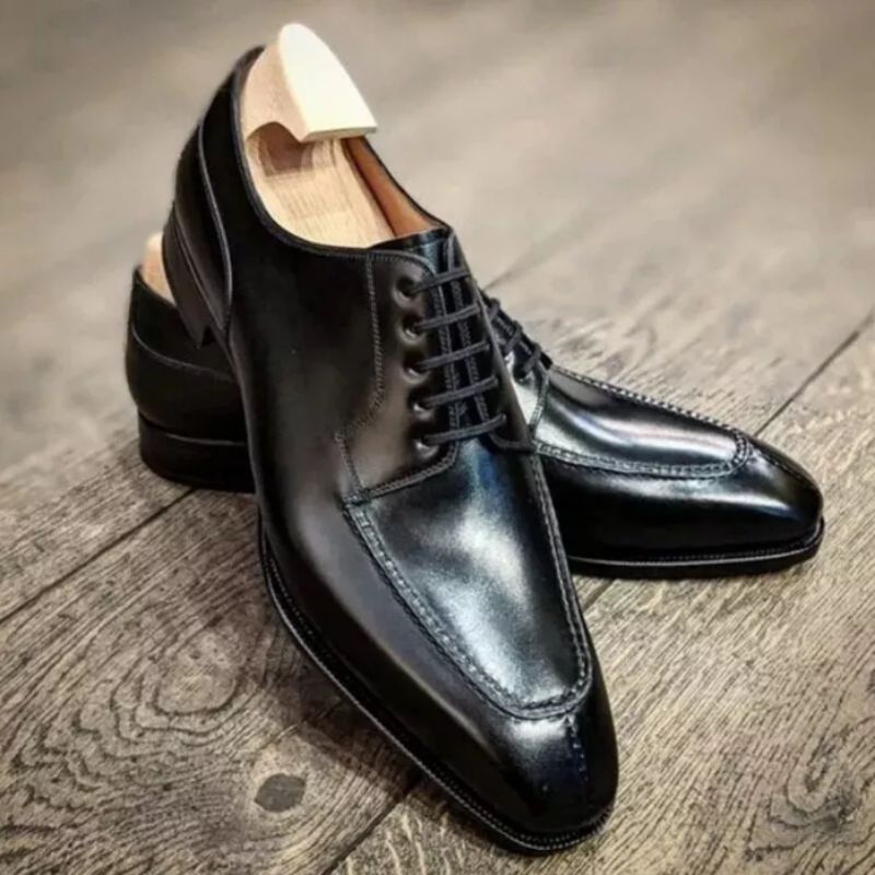 

Oxford Shoes Men PU Leather Casual Fashion Flat Lace-up Everyday Youth Gentleman Trend Business Formal Shoes CP116, Clear