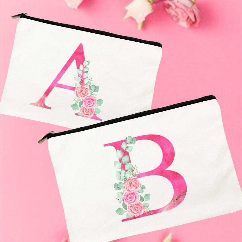 

Cosmetic Bags & Cases Fashion Letter Print Women Makeup Travel Toiletry Organizer Portable Purse Make Up Pouch Student Pencil Bag, W05531-tbwh-d