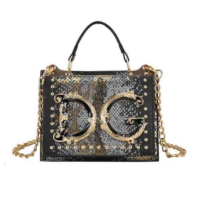 

Women's Designer Letter Bags Highest-Quality Small Bag Pattern Letter-Shoulder Messenger Handbags, Black