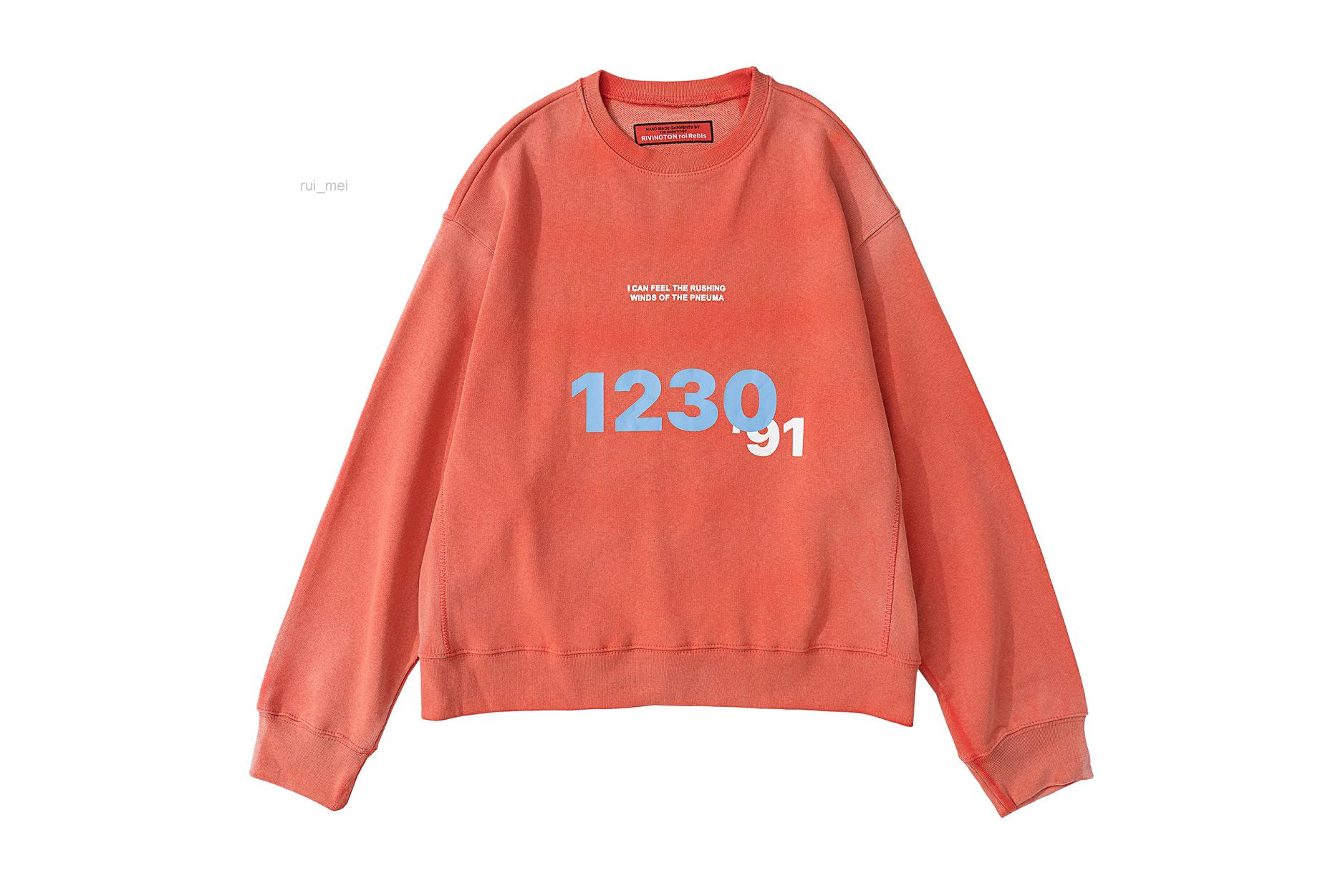 

High 22SS 1 Quality Crew Neck Hoodies Men Women EU Size 100% Cotton Sweatshirt Fashion Autumn Winter