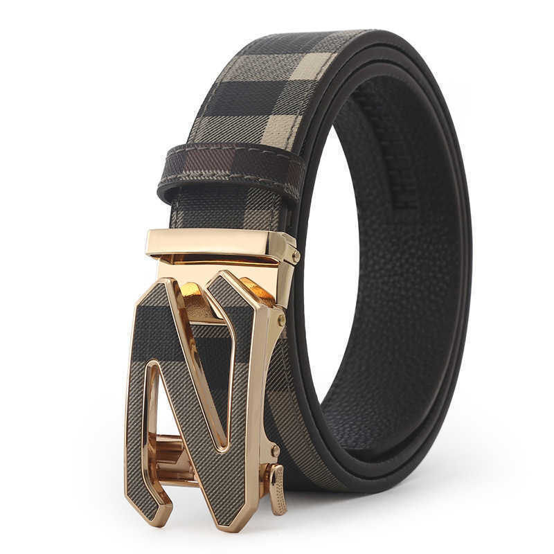 

Men's Women's Fashion Brand Pants Belt Top Layer Cowhide Automatic Buckle Letter Buckles Formal Belt Casual Versatile Jeans High-Quality, Black
