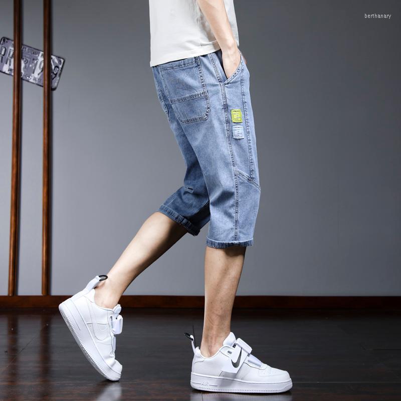 

Men's Jeans DYB&ZACQ Denim Shorts Men's 7 Cent Tidy Thin 2022 Summer Slap-waist Go With Loose Medium PantsMen's Bert22, Black